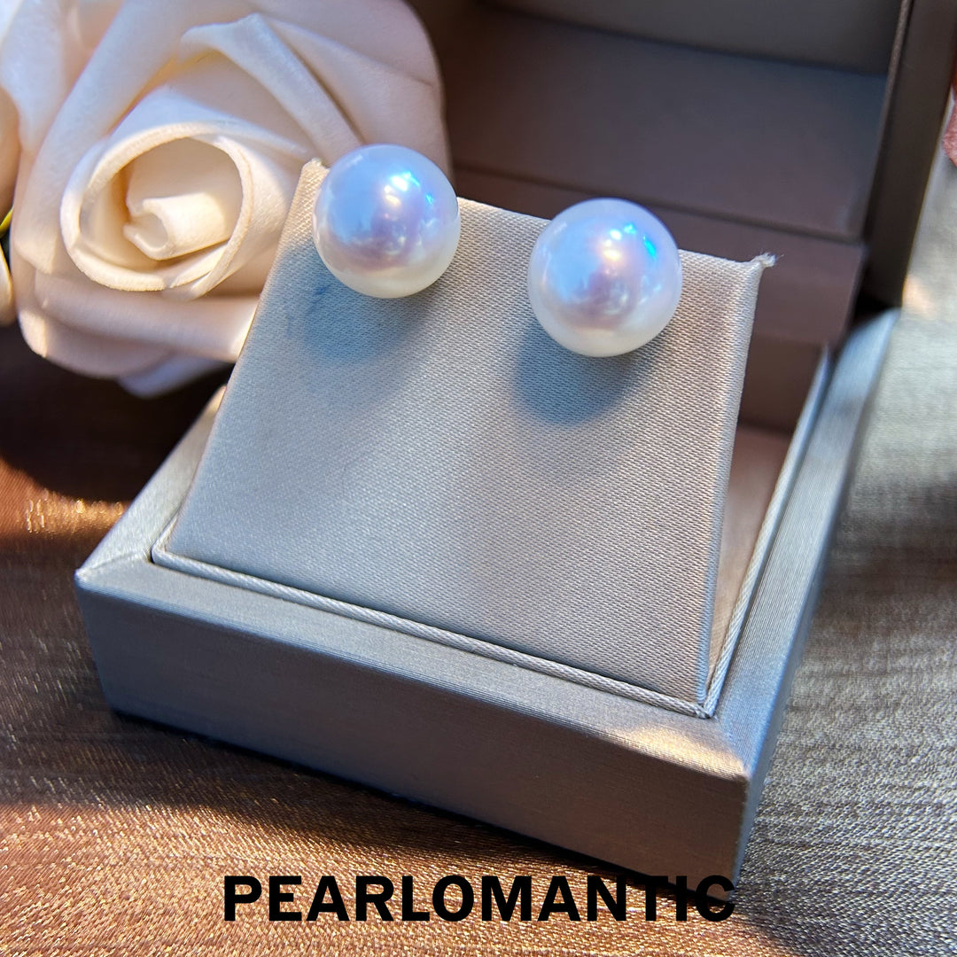 [Designer's Choice] Freshwater Pearl 12-13mm Excellent Luster Classic Essential Earring Studs