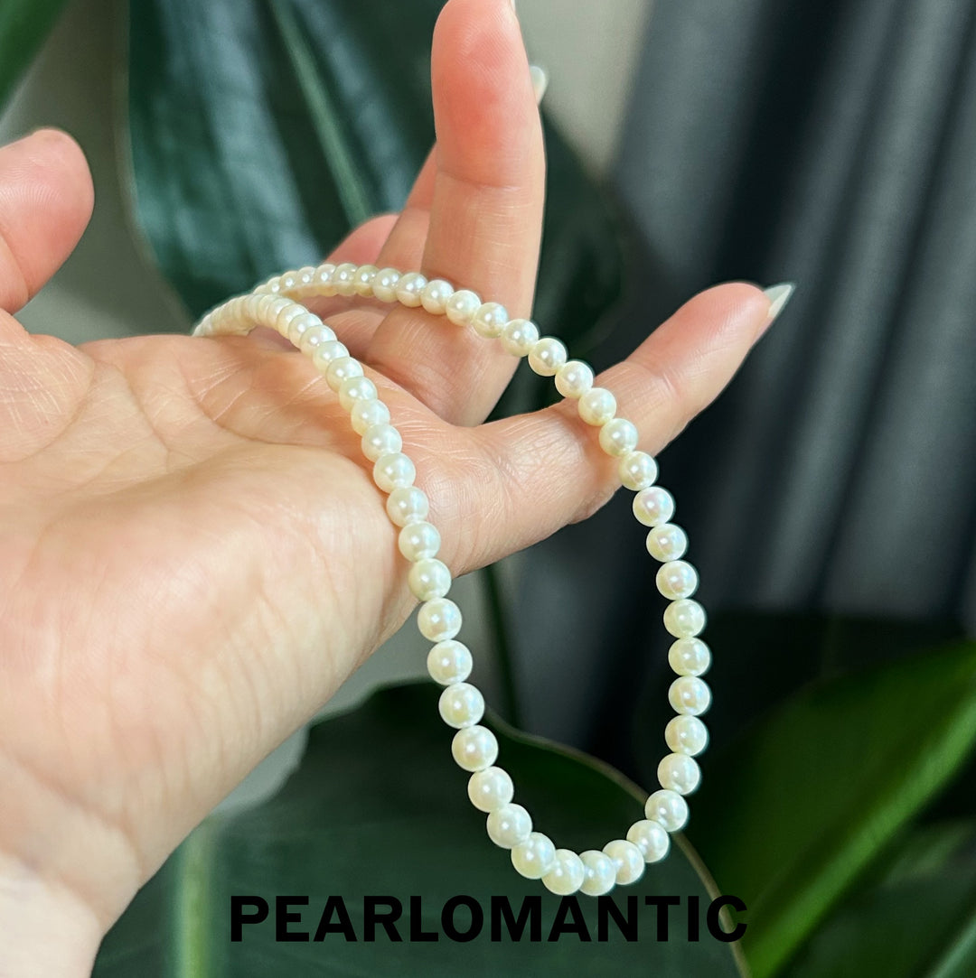 [Joyas finas] Collar Ajustable Akoya Perla 4-5mm Pequeña Elegancia Bebé