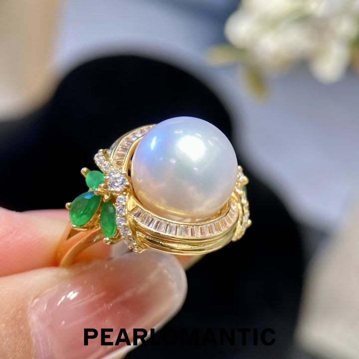 [Fine Jewelry] Excellent Luster Freshwater Pearl 10-11mm Big Size Adjustable Ring