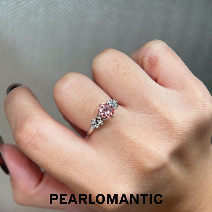 [Fine Jewelry] Lab-Grown Diamonds Pink Starlight PT900 Ring US Size 6.5