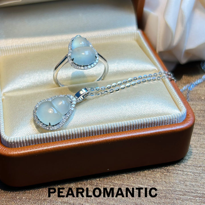 [Fine Jewelry] 18k Gold & Diamonds & Jade Rare Color US Size 6.5 Rings