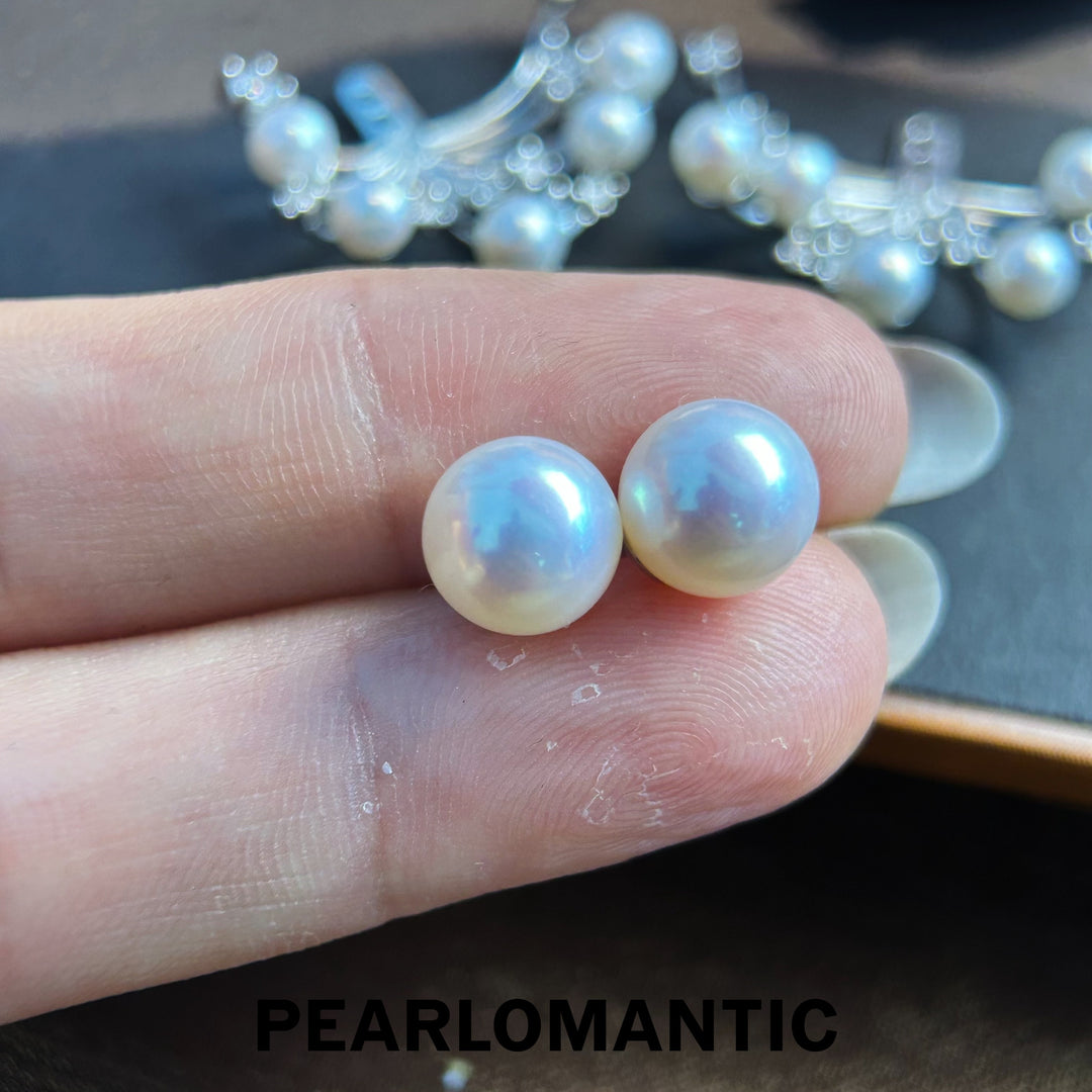 [Designer's Choice] Freshwater Pearl Multi-sizes Luna Bloom Modular Earring Studs w/ S925 - Excluded