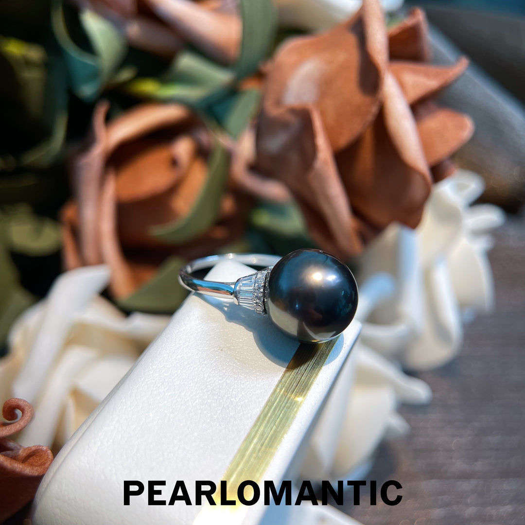 [Fine Jewelry] 18k Gold & Tahitian Black Pearl 13mm Big Size Rings