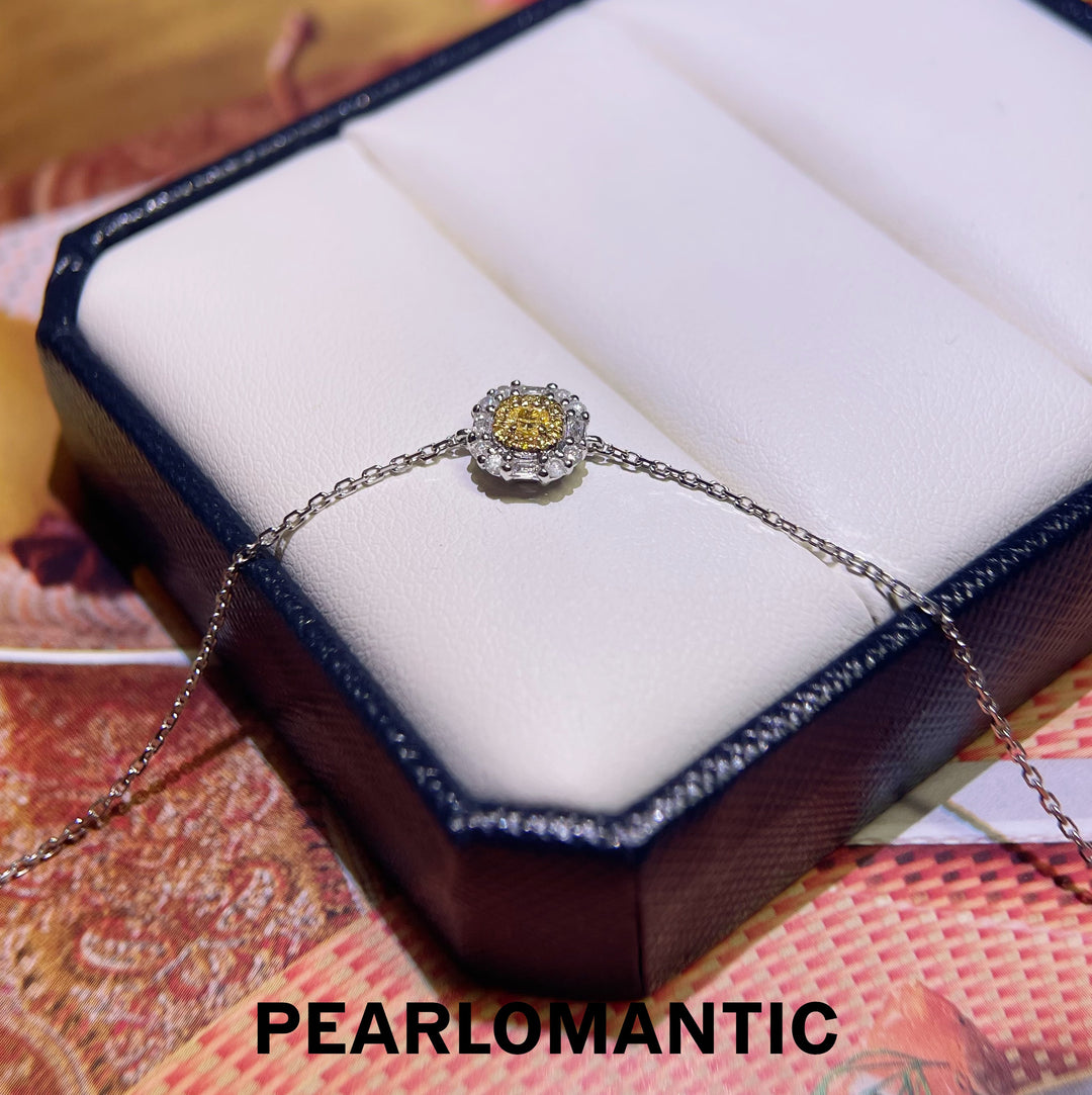 [Fine Jewelry] 18k White Gold &amp; Yellow Diamonds Golden Solstice Adjustable Bracelets