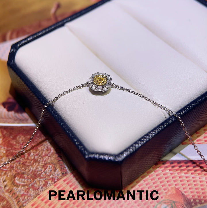 [Fine Jewelry] 18k White Gold &amp; Yellow Diamonds Golden Solstice Adjustable Bracelets