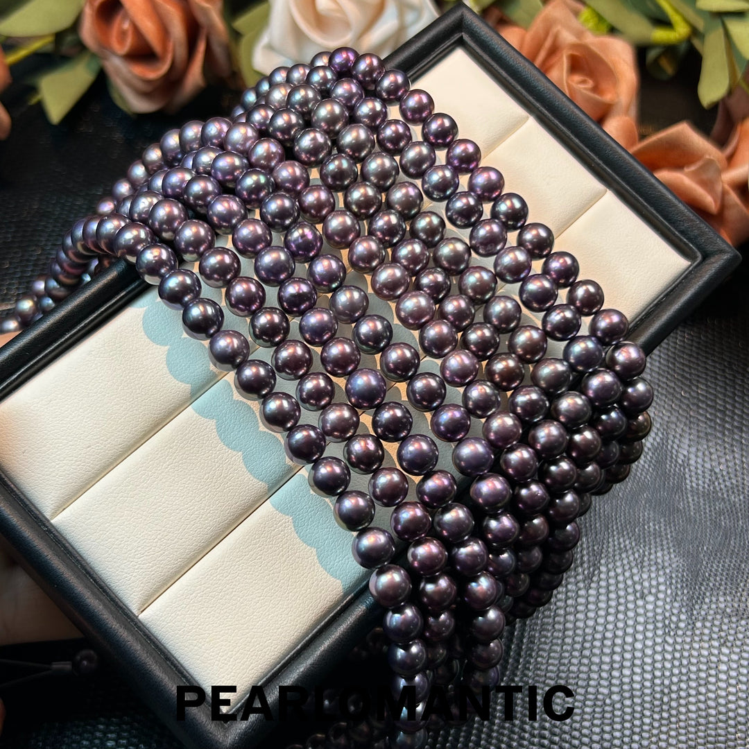 [Elección del Diseñador] Collar clásico "Nebulosa de uva morada" de perlas de agua dulce con plata S925