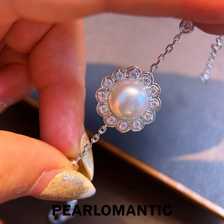 [Everyday Essentials] Australian Mabe Pearl 9-10mm Floral Adjustable Bracelets