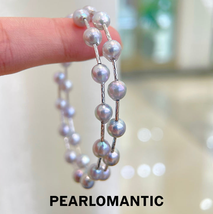 [Fine Jewelry] Frost Glow Akoya Madama Color Baroque Pearl Bracelet 18K White Gold