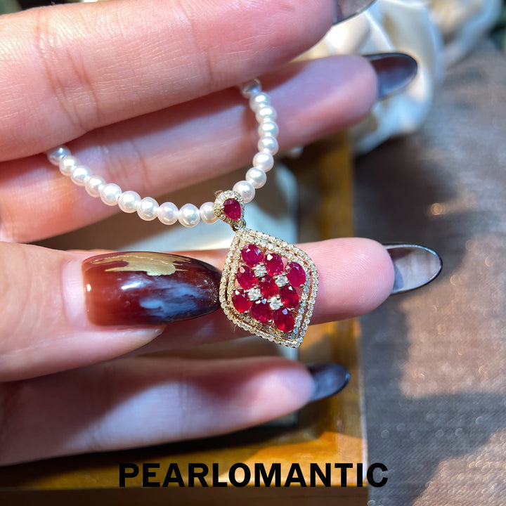[Fine Jewelry] 18k Gold & Ruby Empress Luxury All-Purpose Pendant with CGRL Certification