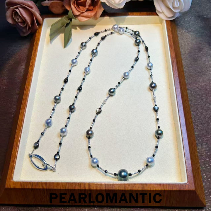 [Designer's Choice] S925 Silver Japan Made Smoky Elegance Sweater Necklace Chain