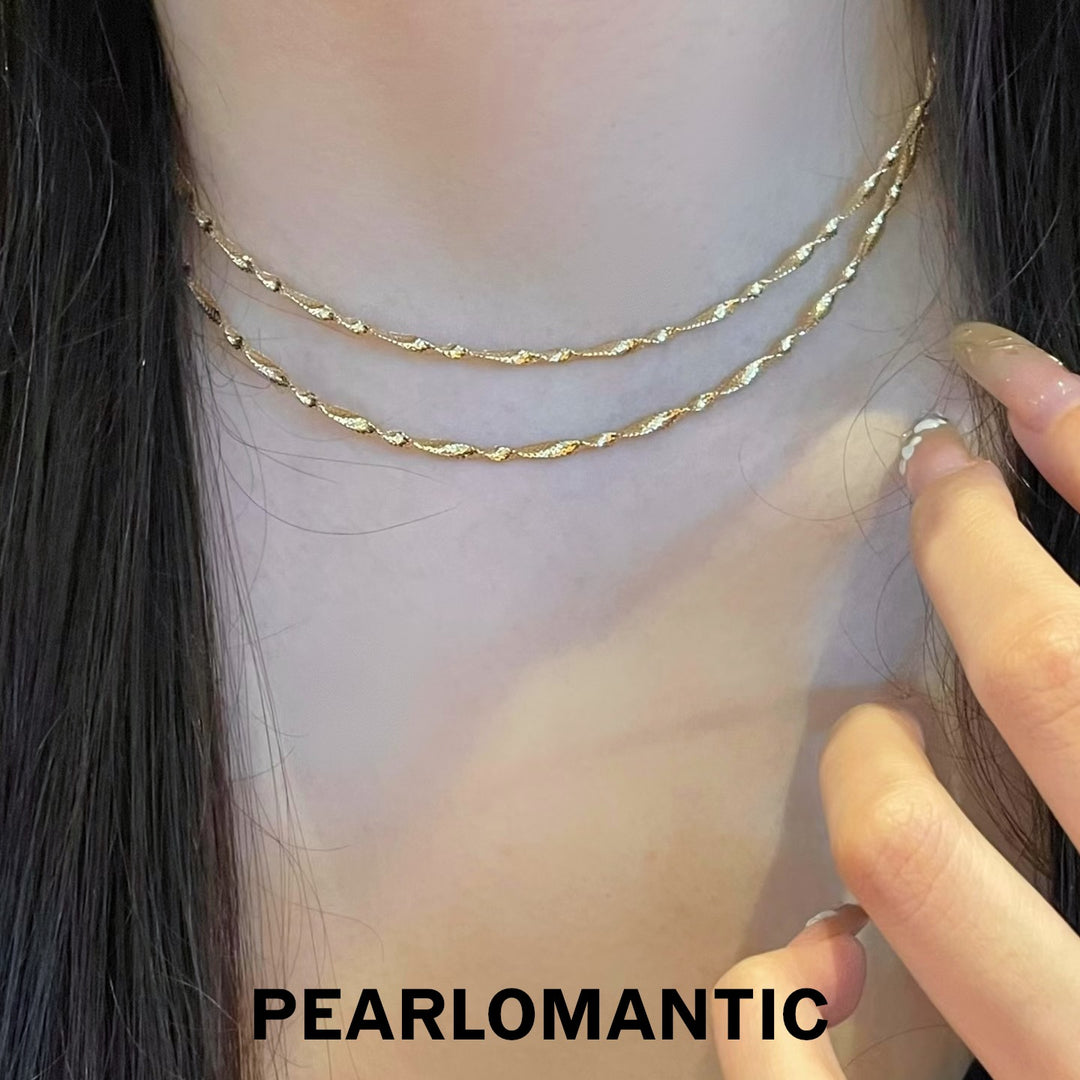 [Fine Jewelry] Italian Crafted 18K Gold Meticulously Detailed Choker About 40cm