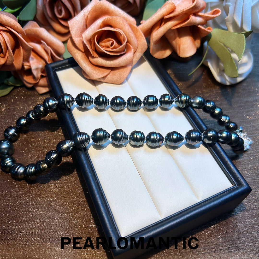 [Designer's Choice] Tahitian Black Threaded Pearl One-of-a-Kind Necklaces w/ Certificate