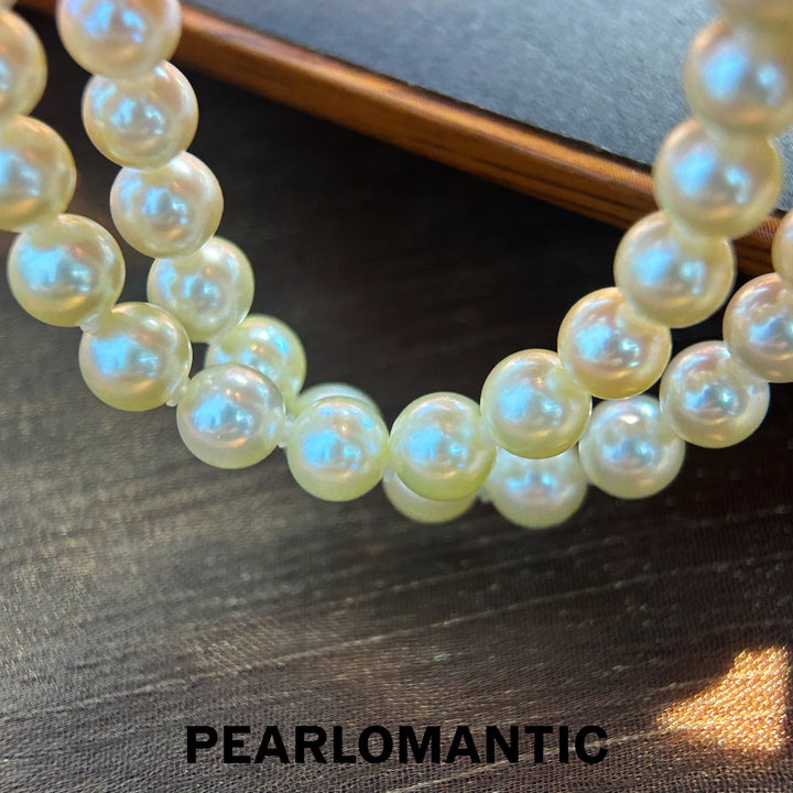 [Fine Jewelry] Akoya Pearl 6-7mm Golden Feather Classic Necklaces w/ S925 Silver
