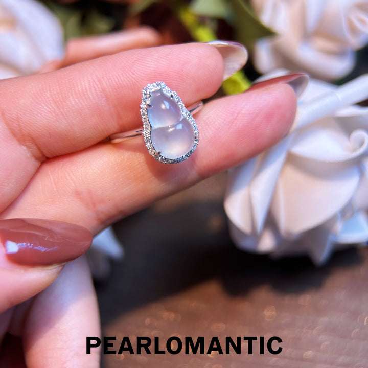 [Fine Jewelry] 18k Gold & Diamonds & Jade Rare Color US Size 6.5 Rings