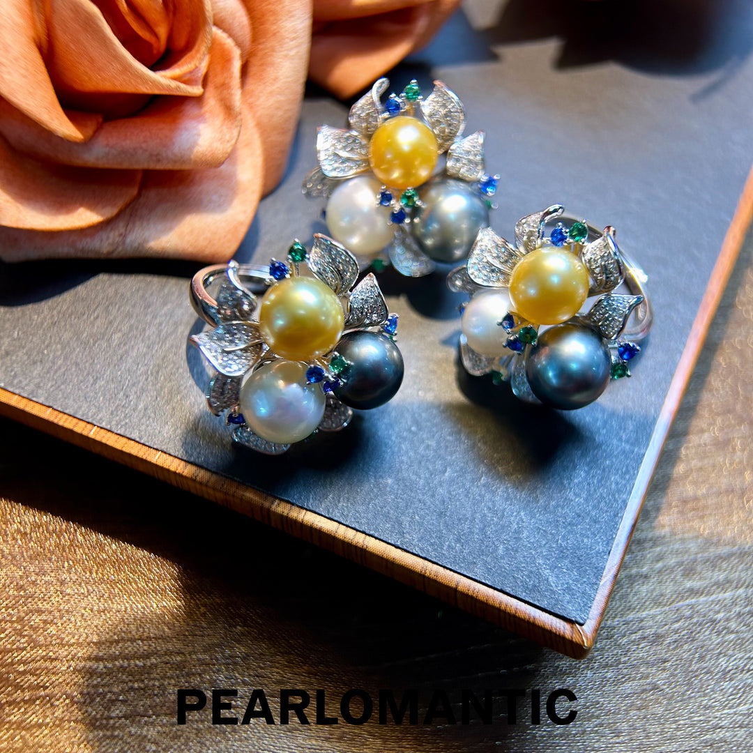 [Designer's Choice] Tri-Pearl Constellation Ring S925 Silver Adjustable Ring Size