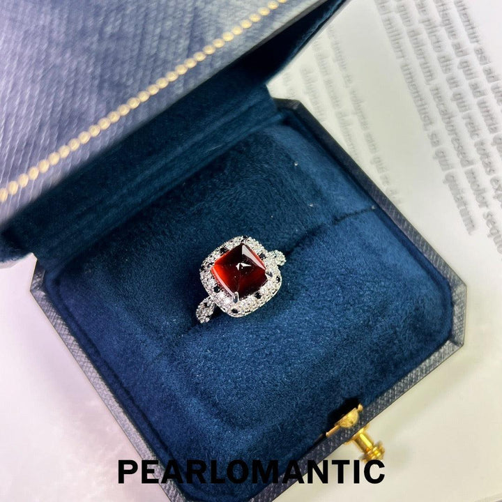 [Designer's Choice] One - of - a - Kind S925 Garnet Stunning Orange Ring US Size 6.5