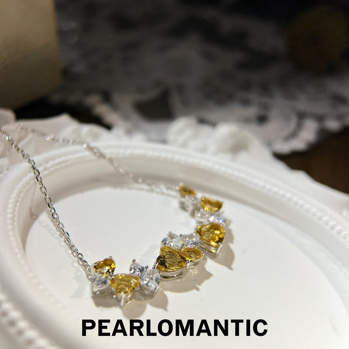 [Designer's Choice] Citrine 1.5ct Sunshine Heart Balance w/ S925 Silver Adjustable Chain