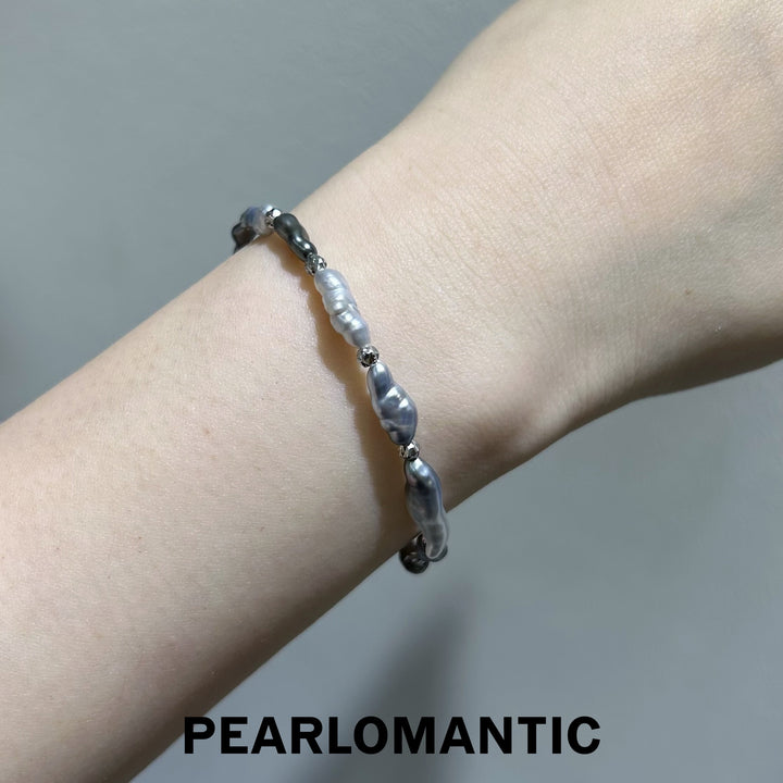 [Designer's Choice] Tahitian Black Keshi Pearl Adjustable Bracelets 16+3cm