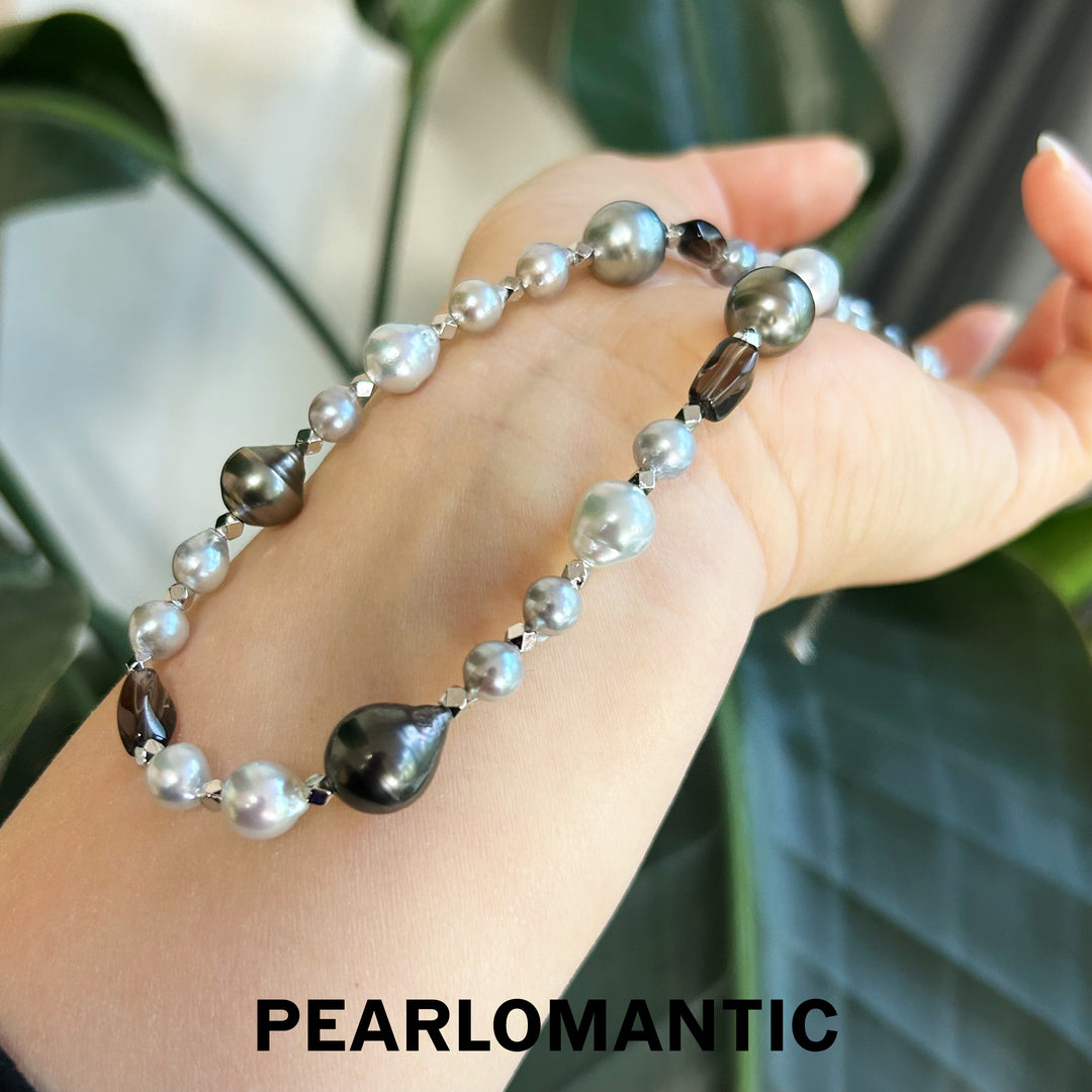 [Designer's Choice] Akoya Baroque Multi-Sizes Mystic Gradient Adjustable Necklace