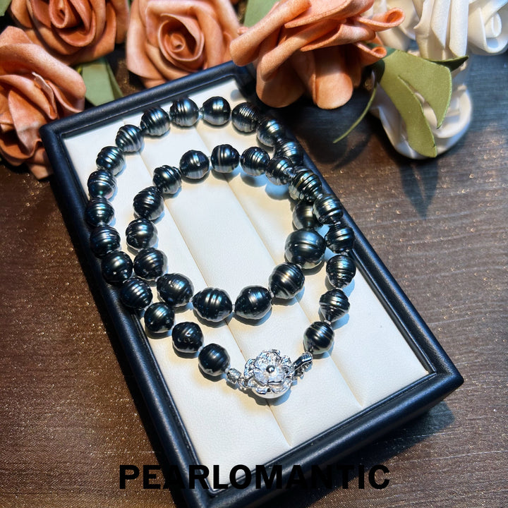 [Designer's Choice] Tahitian Black Threaded Pearl One-of-a-Kind Necklaces w/ Certificate