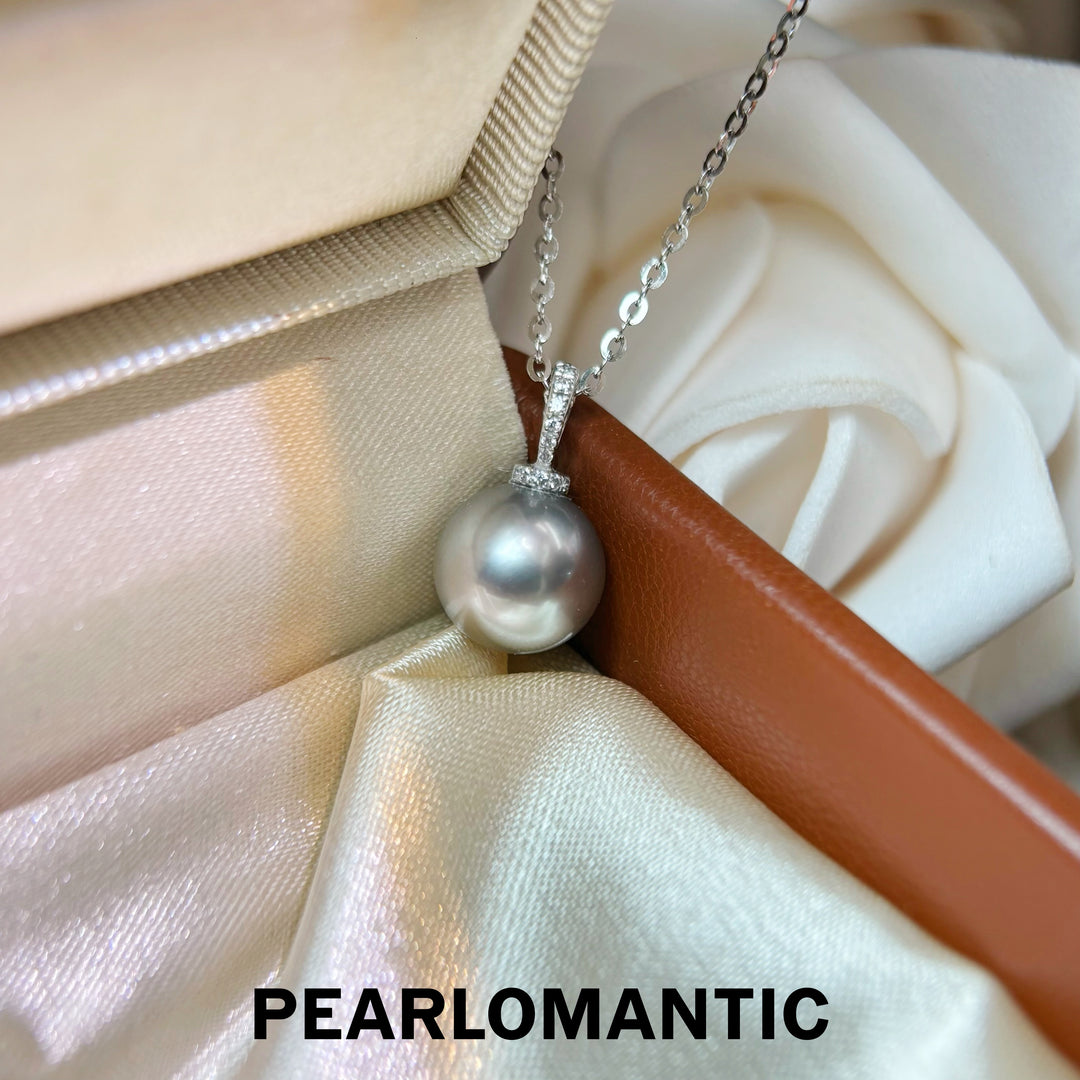 [Fine Jewelry] Tahitian Platinum Gray Pearl PT900 Enhancer Pendant