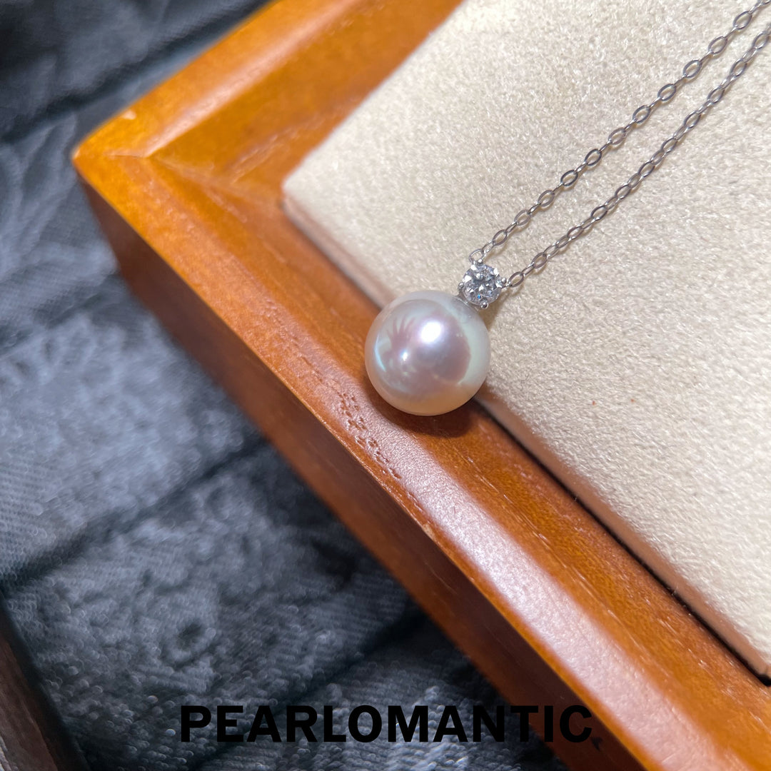 [618 Sale] 5A Akoya Madama Pearl Minimalist Pendant w/ Sparkling Top