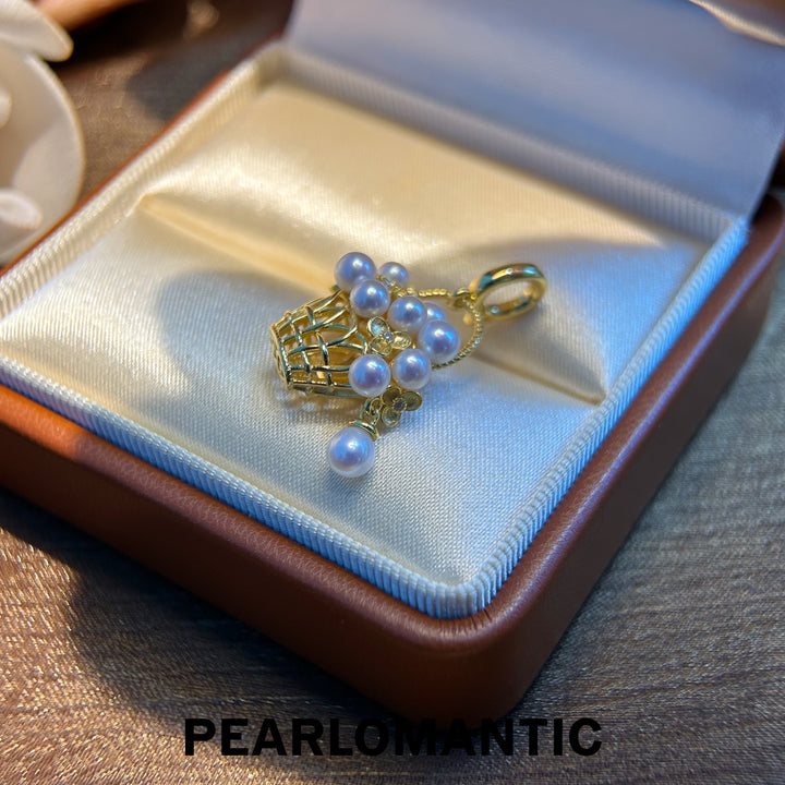 [Designer's Choice] Freshwater Exquisite 5A Pearl Basket Pendant Necklace