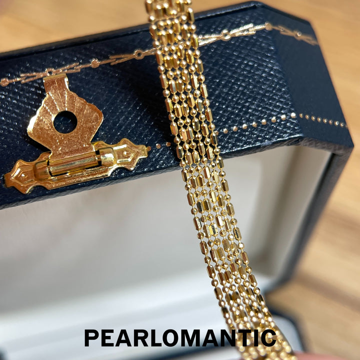 [Group-Buying] Golden Bead 18K Japan-Made Adjustable Bead Chain Necklace 45–50cm