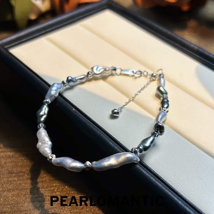 [Designer's Choice] Tahitian Black Keshi Pearl Adjustable Bracelets 16+3cm
