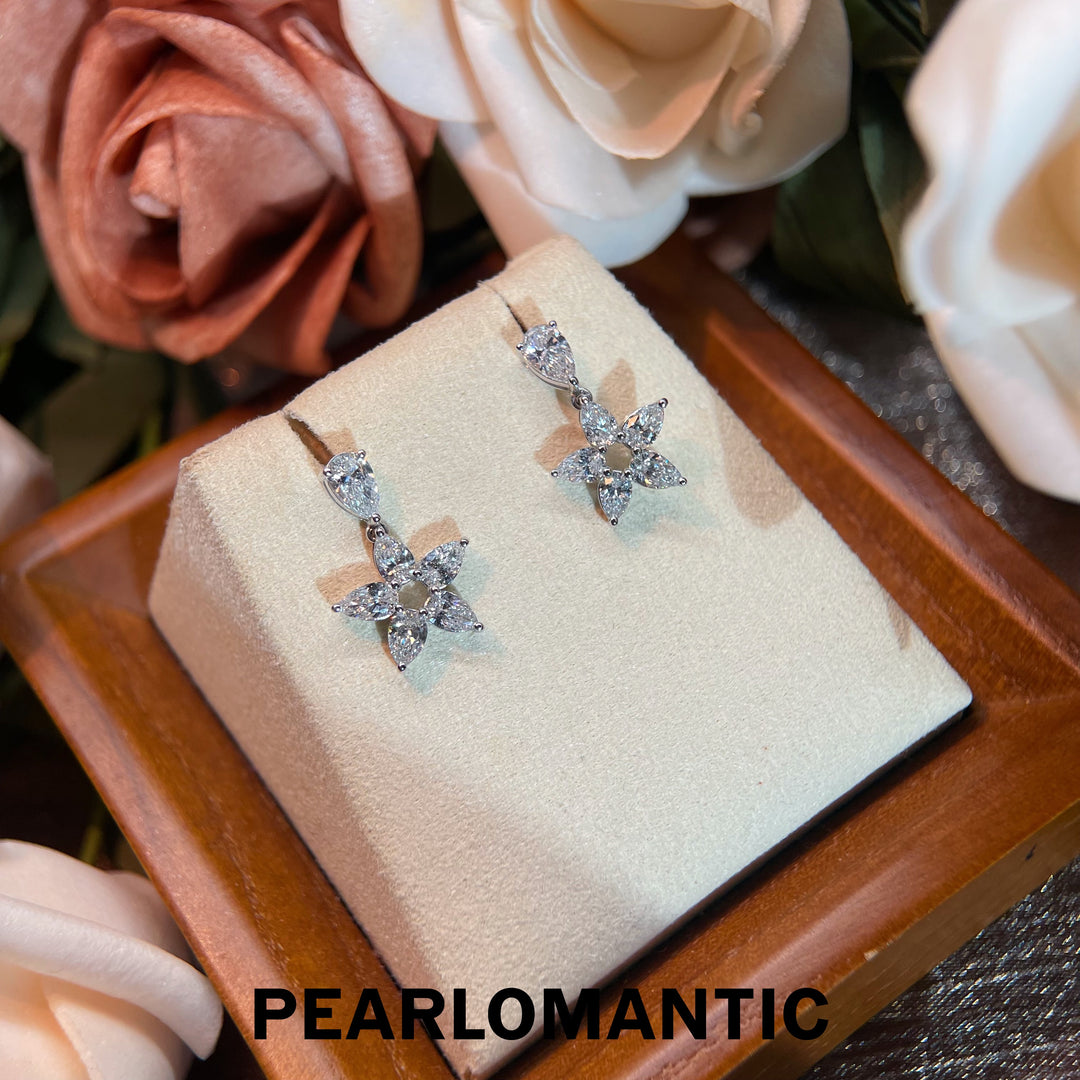 [Joyas Fina] Pendientes Starlight Garden con Diamantes Creados en Laboratorio y PT900