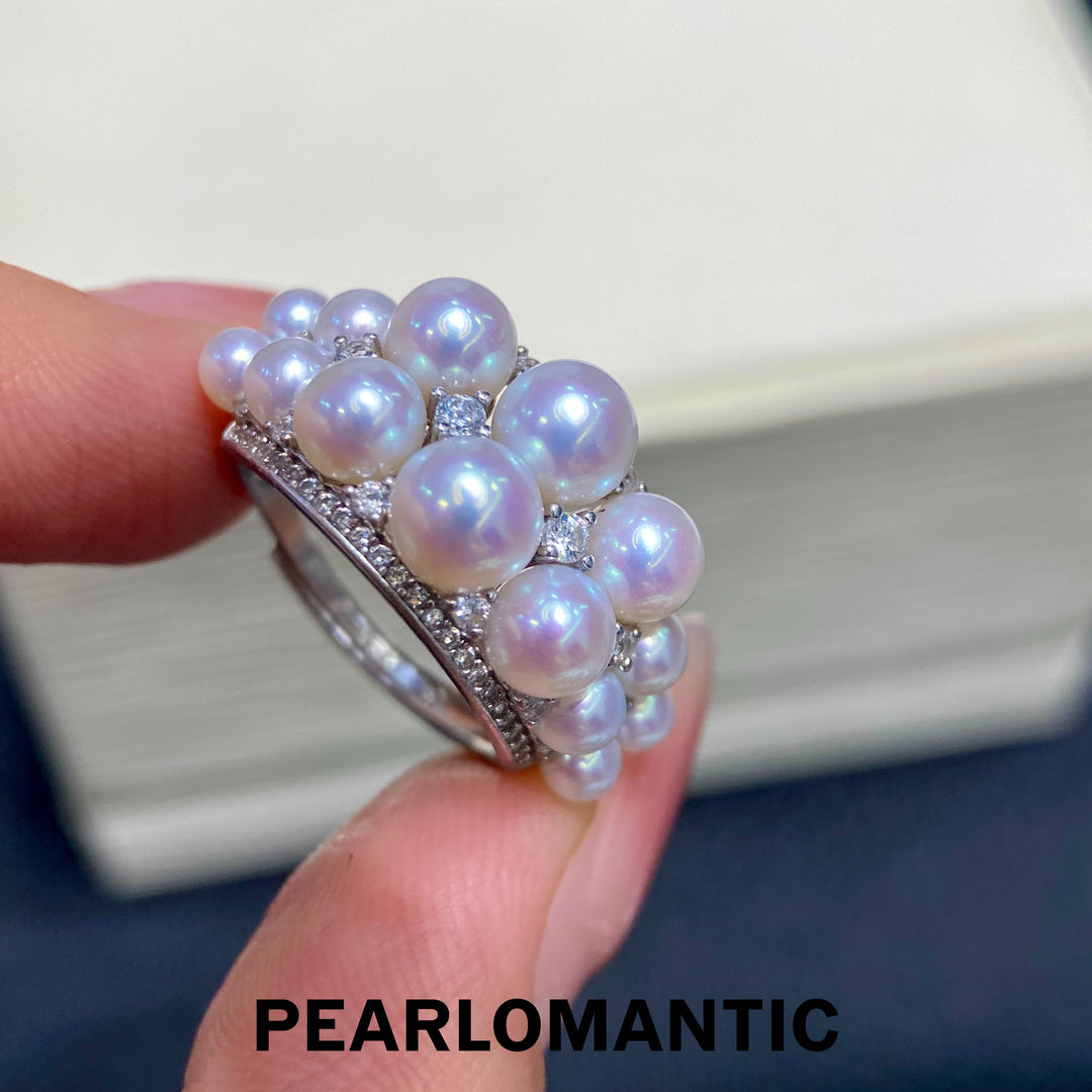 [Designer's Choice] Freshwater Pearl Excellent Luster Essentials Adjustable Rings