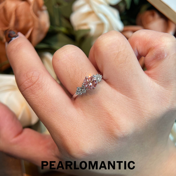 [Fine Jewelry] Lab-Grown Diamonds Pink Starlight PT900 Ring US Size 6.5