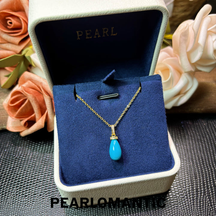 [Designer’s Choice] Azure Drop Sleeping Beauty Turquoise S925 Silver Convertible Pendant