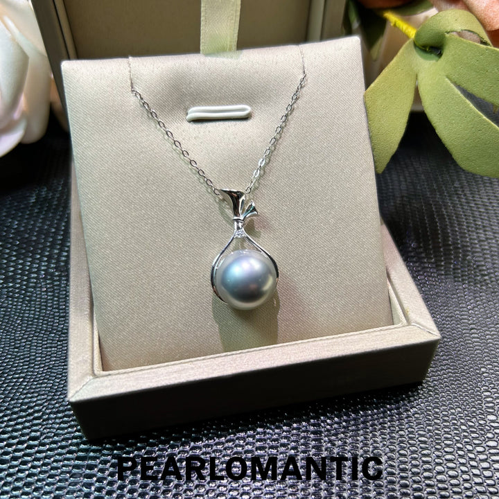 [Fine Jewelry] Mystic Night Unique 12mm Tahiti Black Pearl Pendant w/ 18K Gold