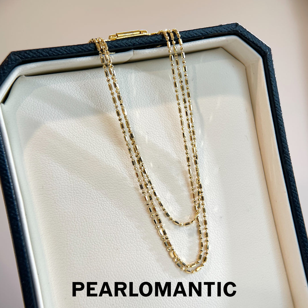 [Group-Buying] Golden Bead 18K Japan-Made Adjustable Bead Chain Necklace 45–50cm