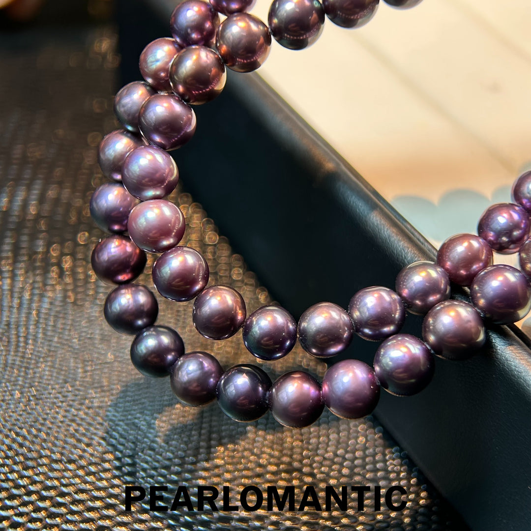 [Elección del Diseñador] Collar clásico "Nebulosa de uva morada" de perlas de agua dulce con plata S925
