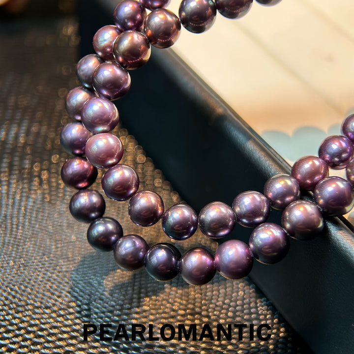[Elección del Diseñador] Collar clásico "Nebulosa de uva morada" de perlas de agua dulce con plata S925
