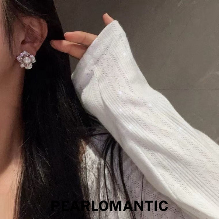 [Designer's Chioce] Australian White Pearl Luminous Gem Glow S925 Silver Earrings