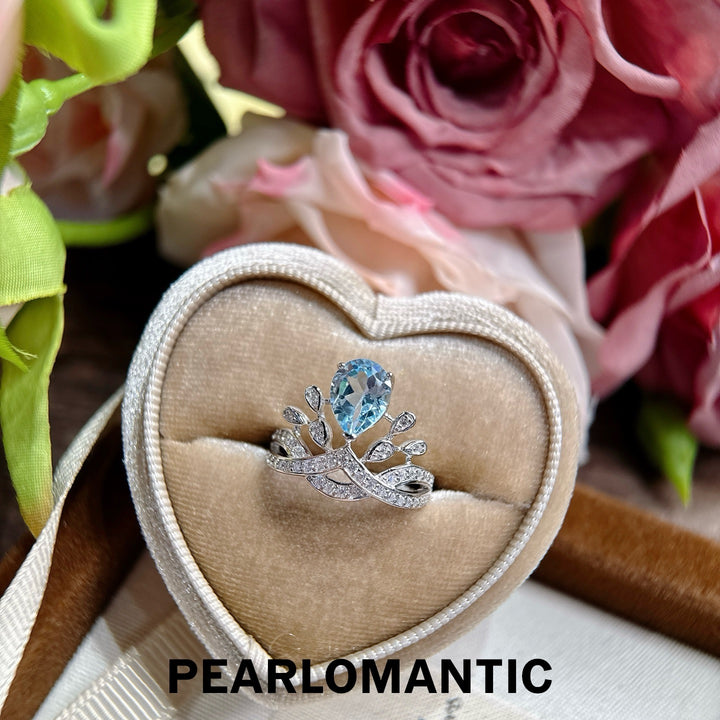[Designer’s Choice] Ice Crown Swiss Blue Topaz Crown Ring 2ct S925