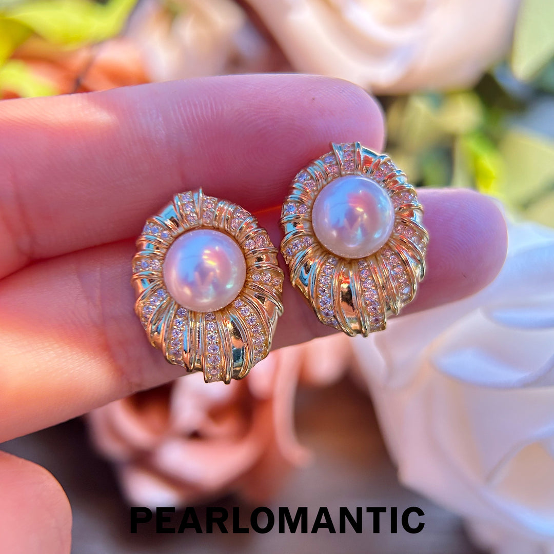 [Designer's Choice] Fancy Retro Pearl Delights 5A Top Level 8 - 9mm S925 Earrings