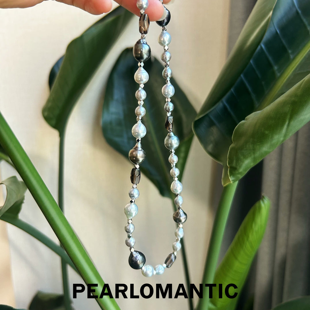 [Designer's Choice] Akoya Baroque Multi-Sizes Mystic Gradient Adjustable Necklace