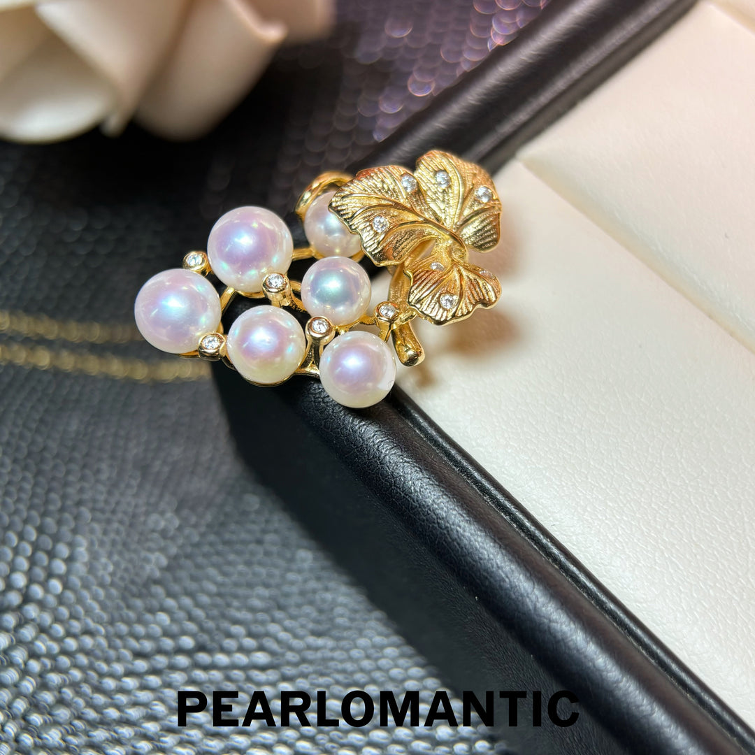 [Designer’s Choice] Clover Grape 5A Pinky Freshwater Pearl S925 Gold-Plated Necklace