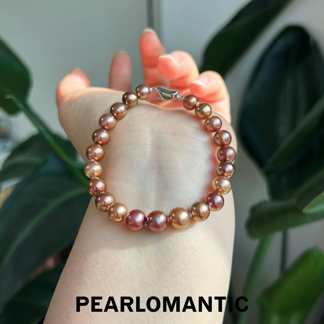 [Desinger's Choice] Freshwater Pearl Rare Metallic Glow Bracelet w. S925 Silver