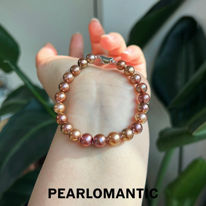 [Desinger's Choice] Freshwater Pearl Rare Metallic Glow Bracelet w. S925 Silver