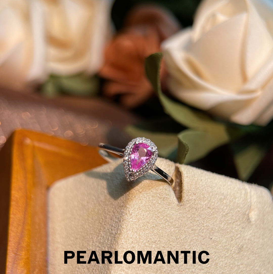 [Fine Jewelry] 18k Gold & Diamonds & Pink Sapphire Lotus Bloom Ring Size US6.5