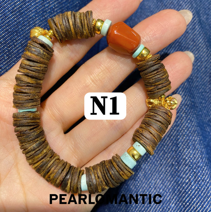 [Special Event] Natural Crystal, Amber &amp; Wood Beaded Bracelet Collection 1