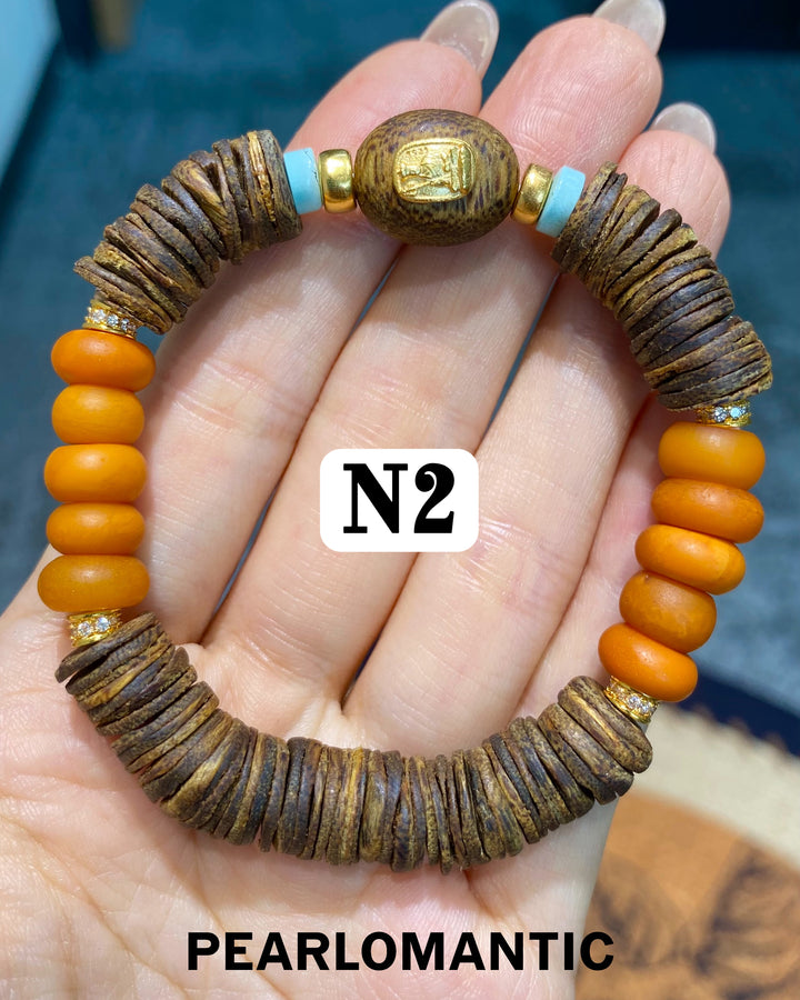 [Special Event] Natural Crystal, Amber &amp; Wood Beaded Bracelet Collection 1