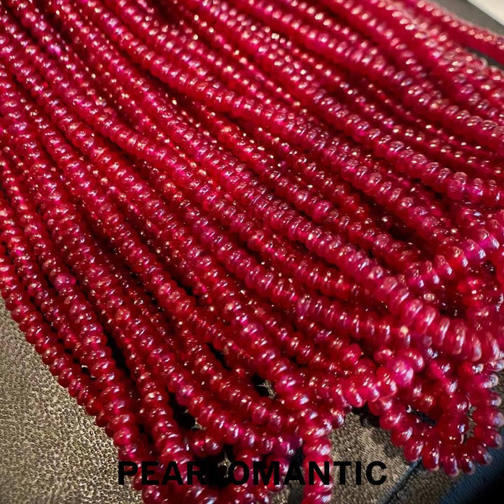 [Fine Jewelry] 3mm NH Ruby Bead Cut 18k Tail Chain Necklace Length 40+5 cm