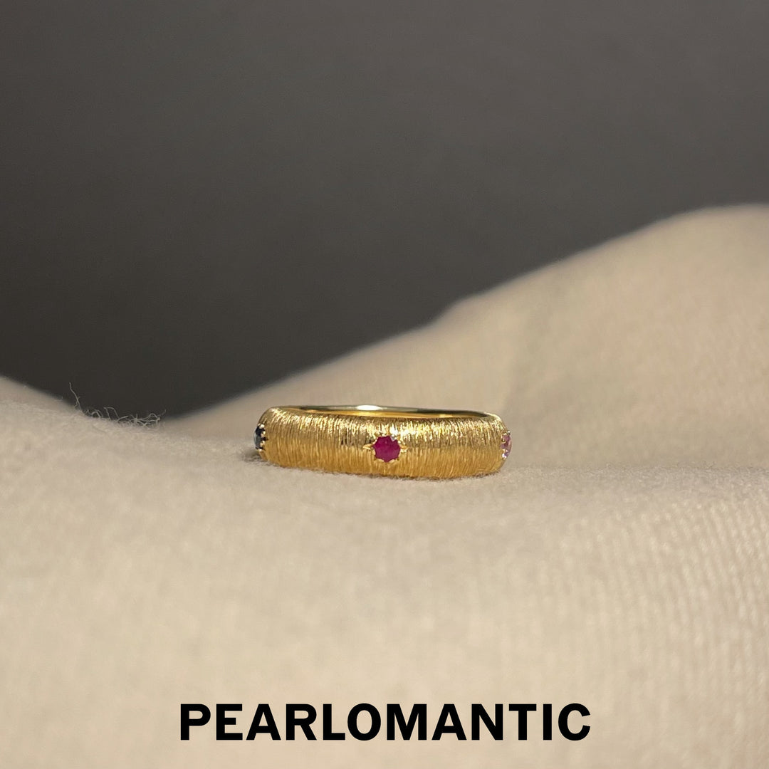 [Group-Buying] Multi-gemstone 18k Gold Buccellati Style Ring All Sizes Available