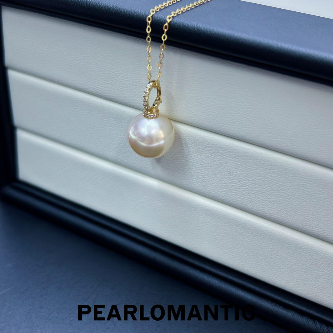 [Fine Jewelry] 18k Australian Dusty Rose Pearl 5A 13-14mm All-Purpose Design Pendant